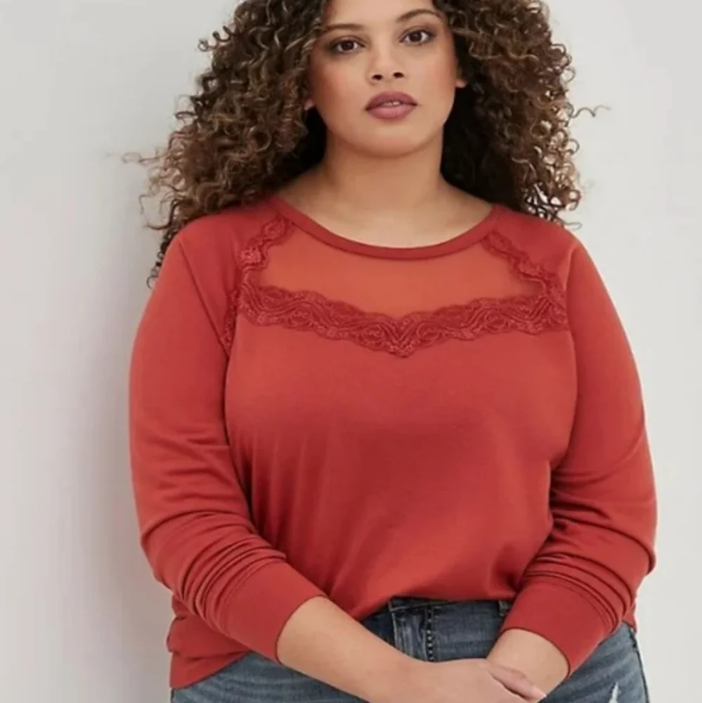 NWT Torrid French Terry Sweatshirt in Spice
